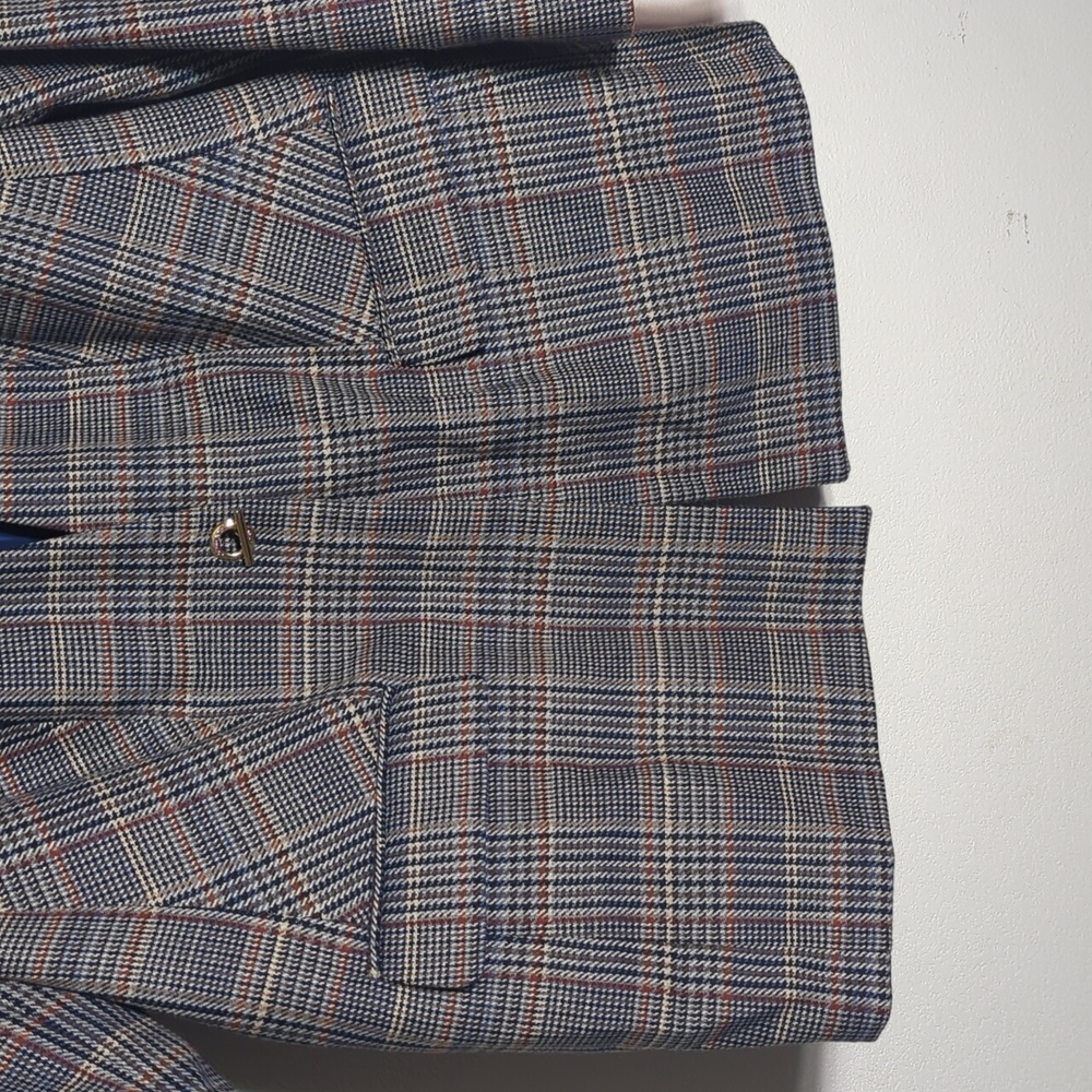 Calvin Klein Women’s Blazer Suit‎ Jacket NWT Plaid Dark Academia Professor 14W - Picture 11 of 16